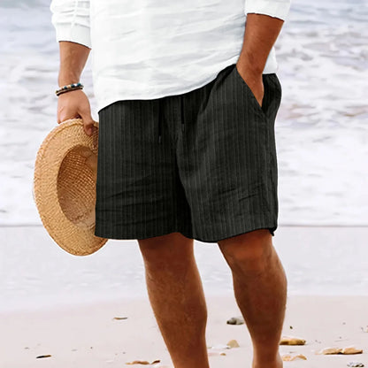 Comfortable Linen Shorts for Men with Elastic Waist