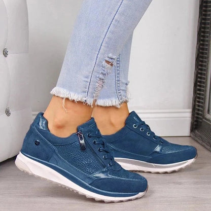 Women's Comfortable Zip Up Sneakers