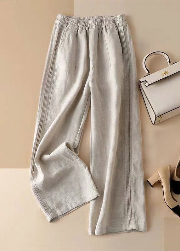 Comfortable Loose Fit Ladies Trousers with Elastic Waistband - Nocini
