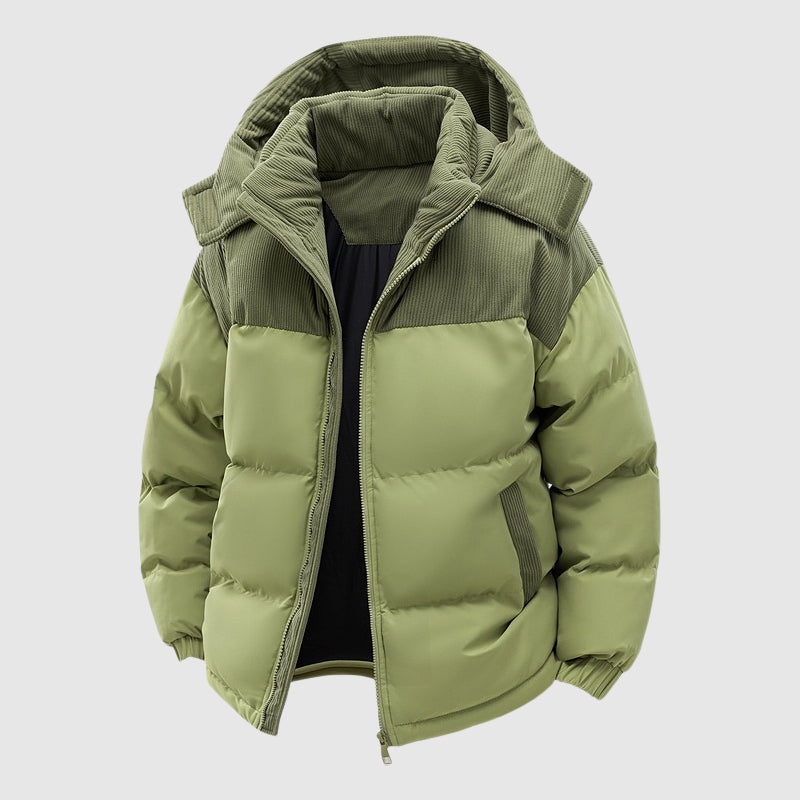 Warm Quilted Puffer Jacket for Men