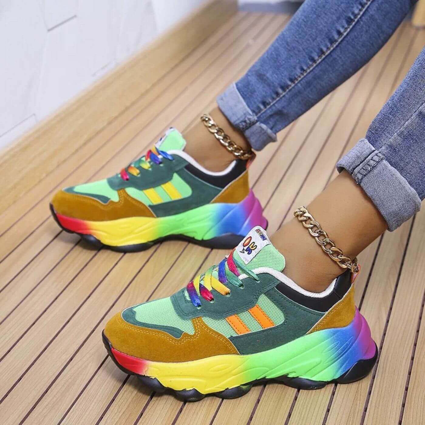 Colorful Supportive Running Shoes