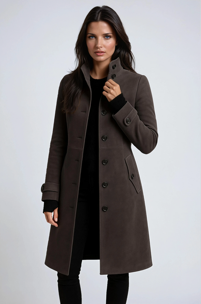 Warm Women's Long Trench Winter Coat