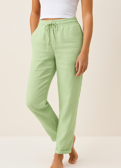 Classic Slim Fit Linen Pants
