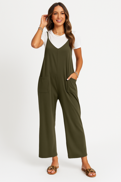 Loose Fit Women's Sleeveless Jumpsuit