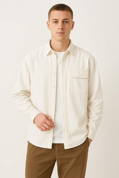Casual Cotton Long Sleeve Shirt for Men