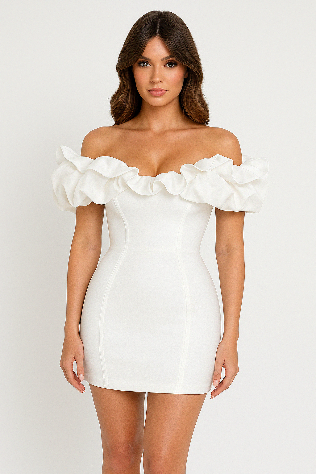 Women's Chic Off The Shoulder Mini Dress - Nocini