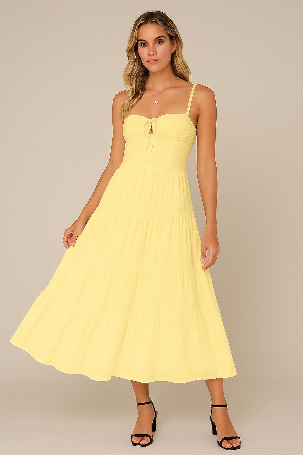 Comfortable Summer Maxi Dress with Spaghetti Straps