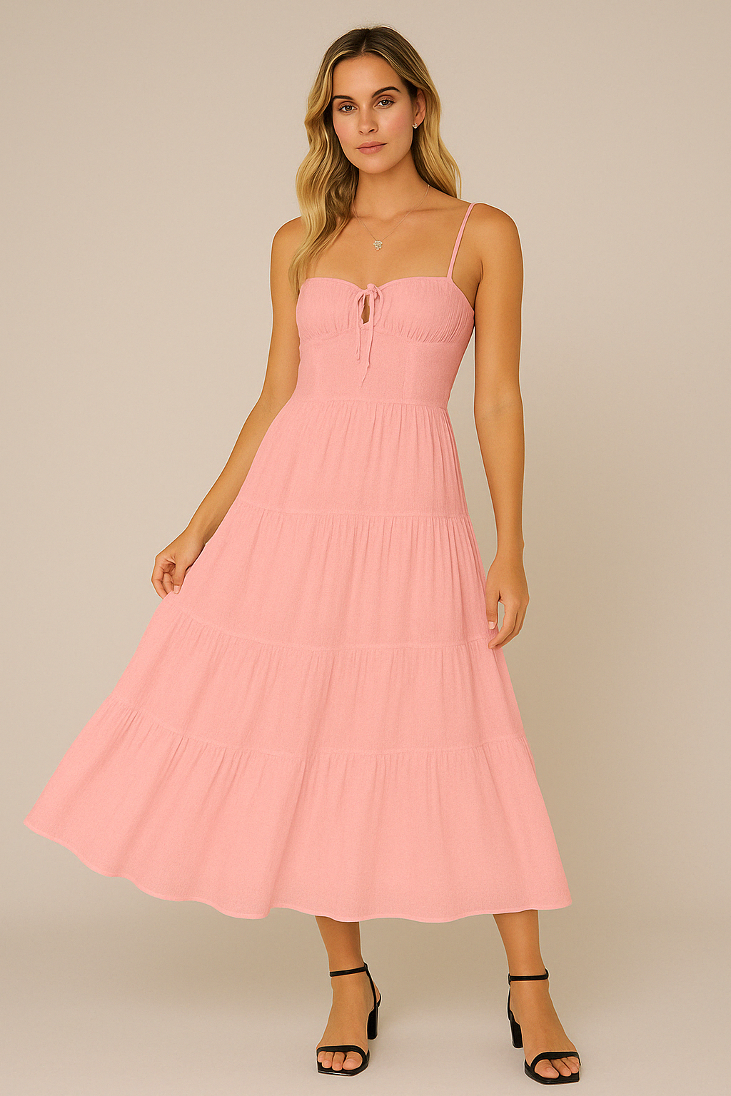 Comfortable Summer Maxi Dress with Spaghetti Straps