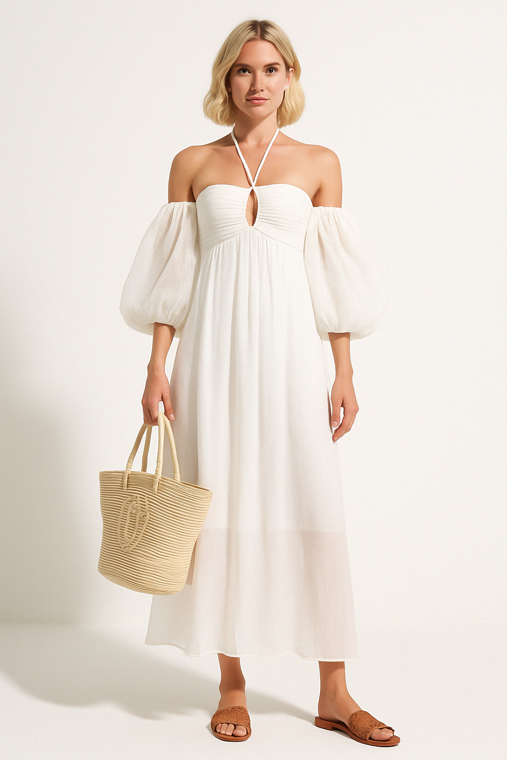 Loose Fit Off The Shoulder Summer Dress - Nocini