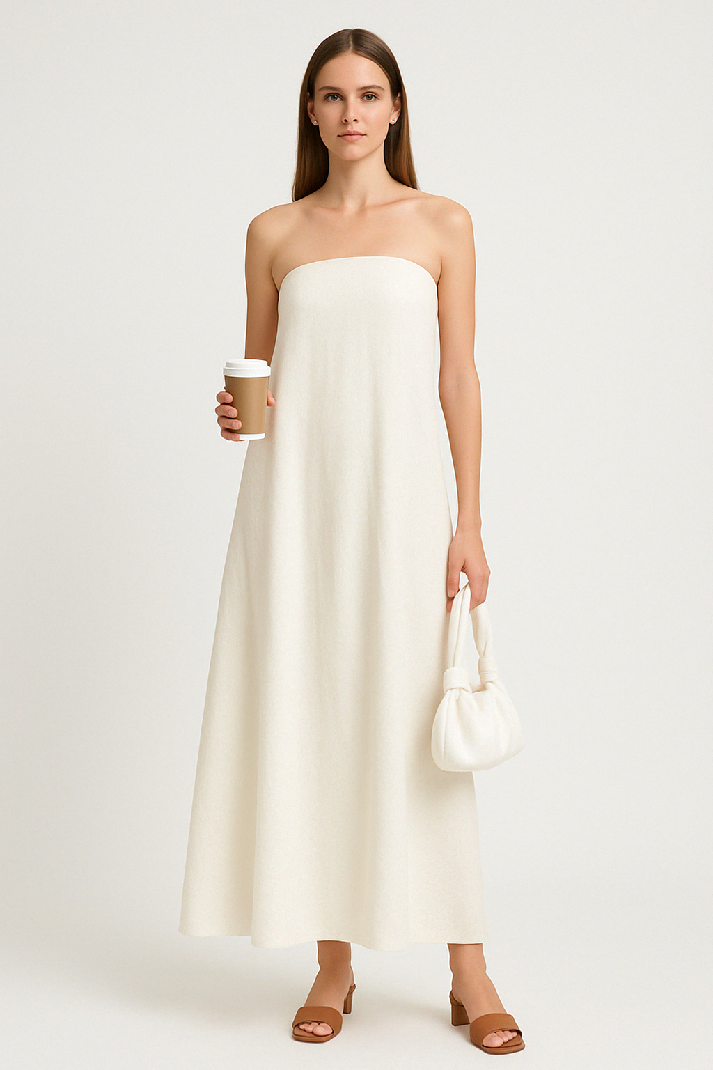 Casual Strapless Maxi Dress for Women