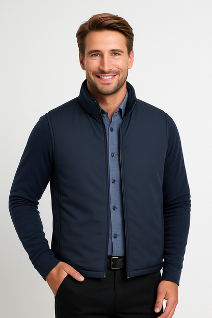 Men's Slim Quilted Vest Lightweight Warm High Neck - Nocini
