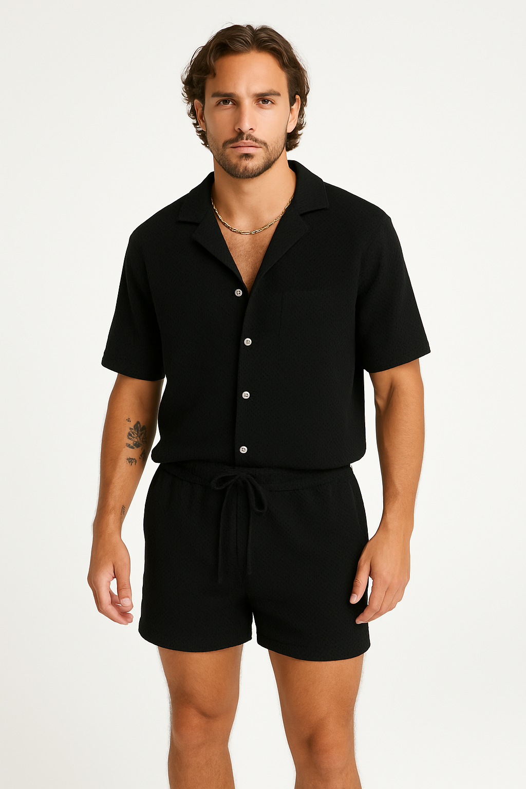 Men's Set – Breathable Casual Shirt and Shorts – Loose Fit - Nocini