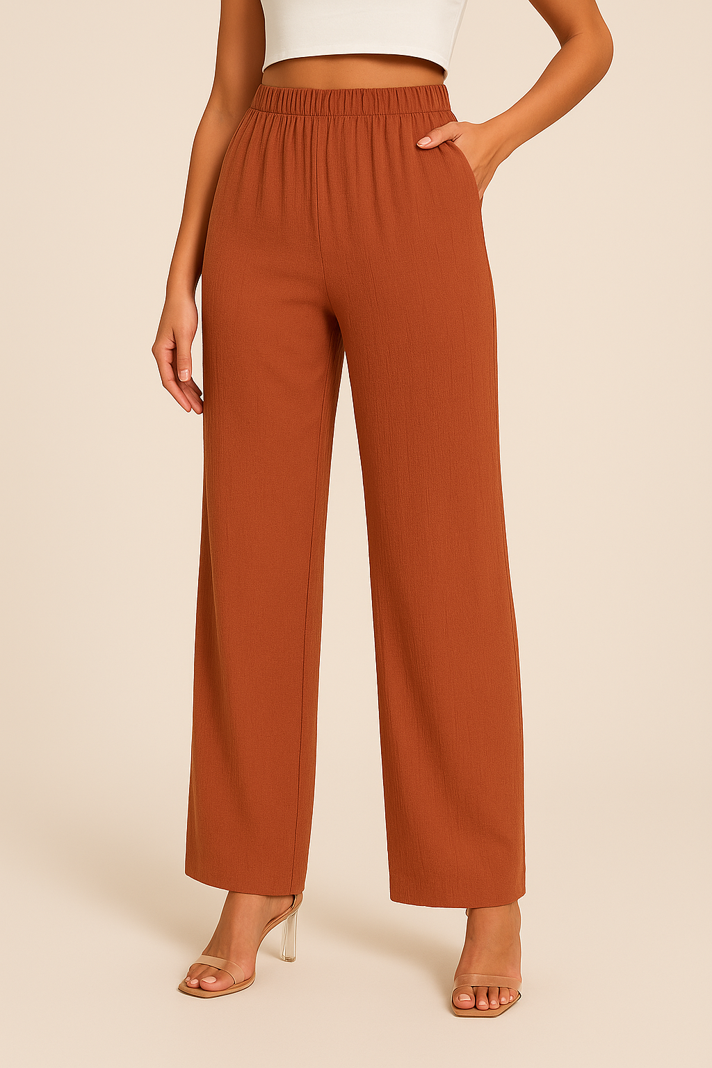 Comfortable Women's Straight Leg Lightweight Pants - Nocini