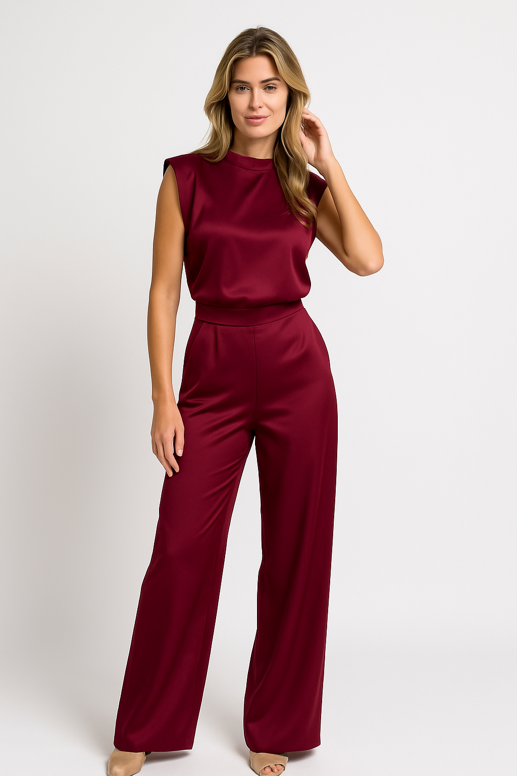 Chic Sleeveless Women's Jumpsuit with Wide Legs