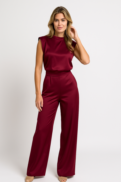 Chic Sleeveless Women's Jumpsuit with Wide Legs