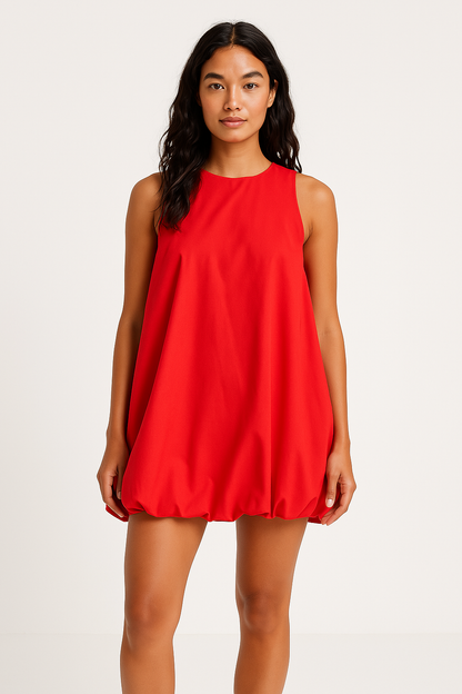 Casual Cotton Sleeveless Mini Dress - Nocini