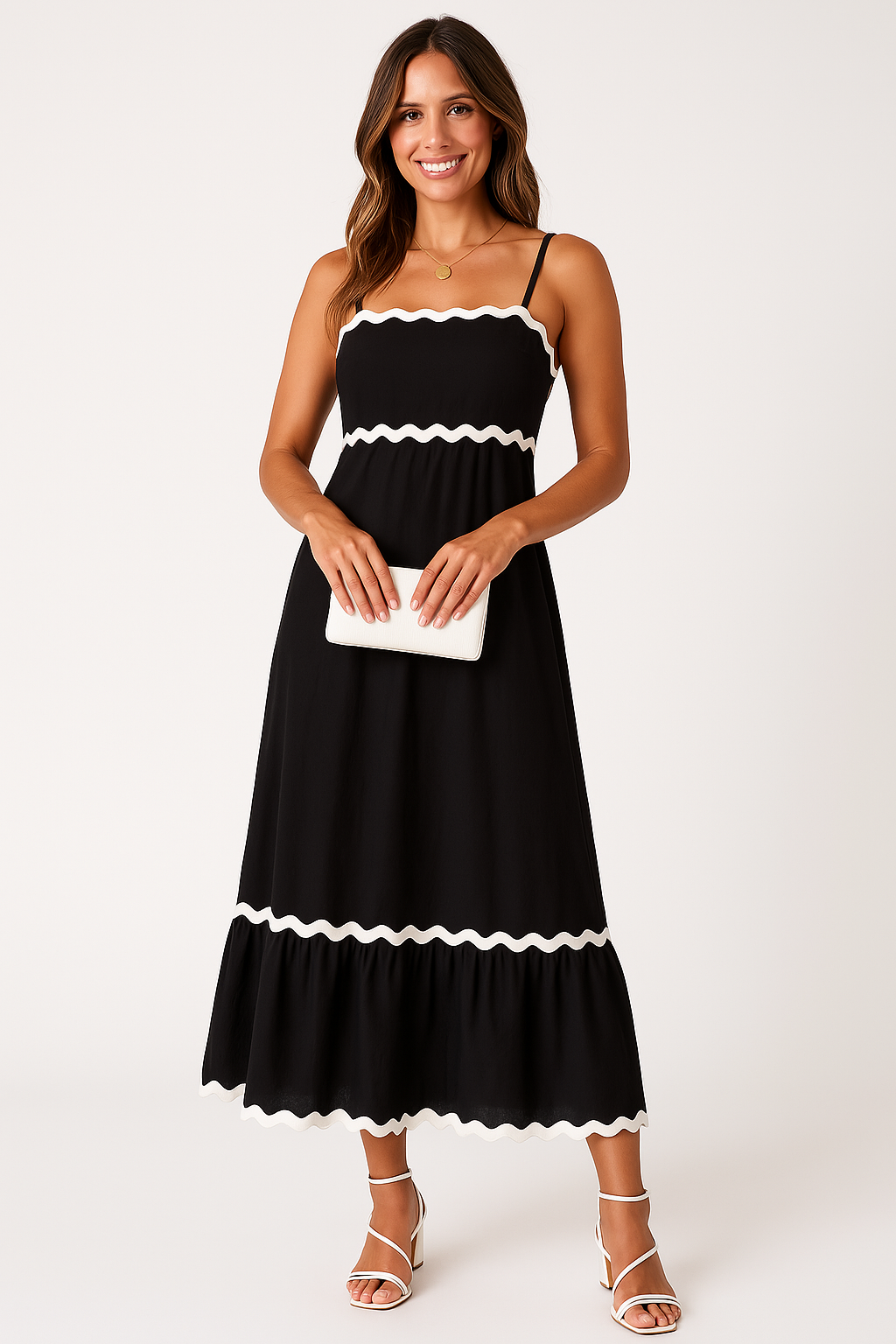 Elegant Women's Maxi Sundress with Thin Straps - Nocini