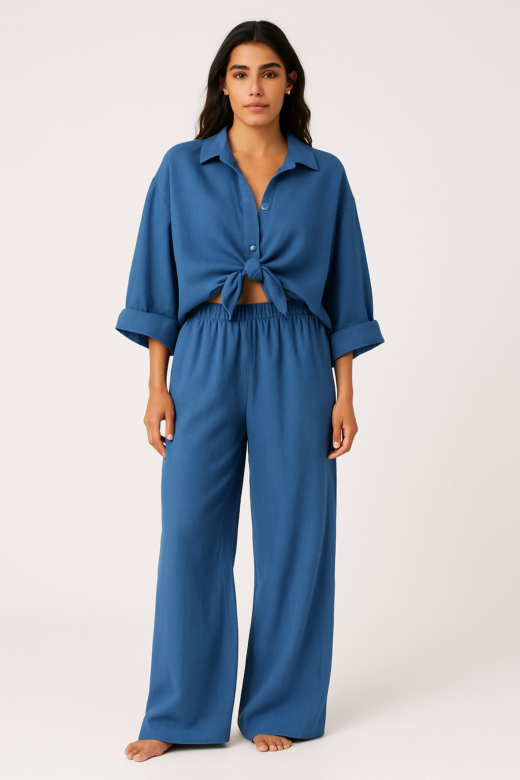 Relaxed Fit Women's Shirt and Pants Set