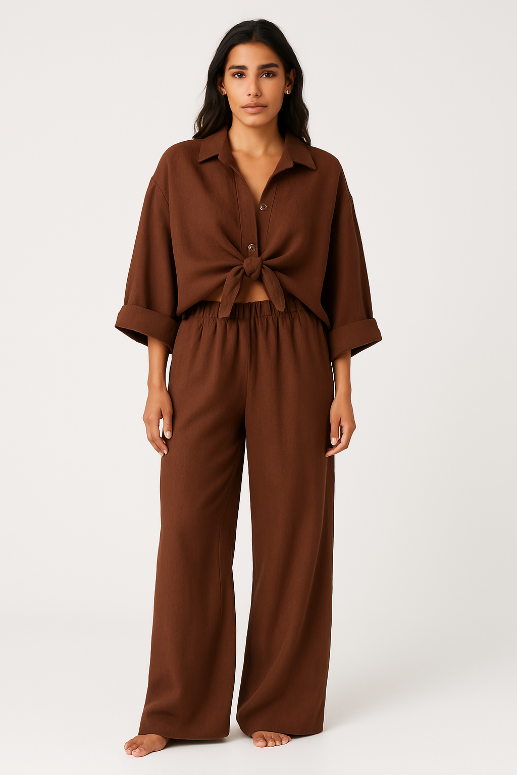 Relaxed Fit Women's Shirt and Pants Set