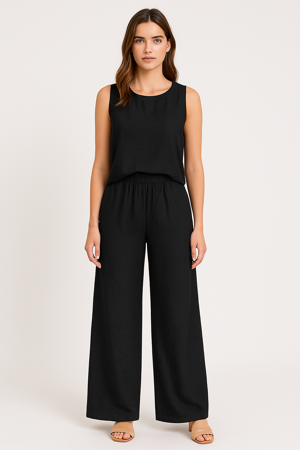 Loose Fit High Waisted Women's Trousers