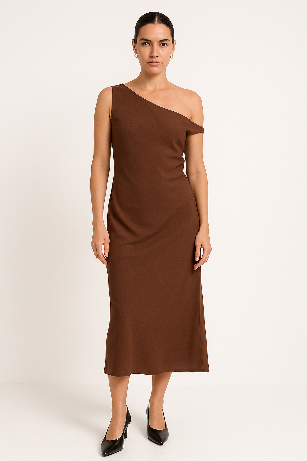 Elegant One Shoulder Maxi Dress for Women - Nocini