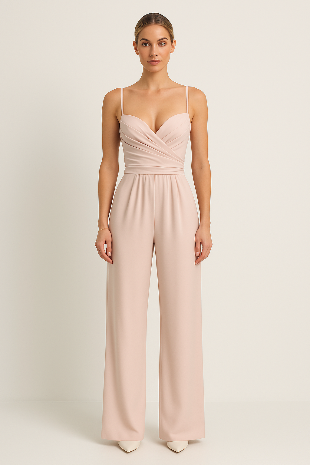 Flattering Fit Women's Wide Leg Jumpsuit - Nocini