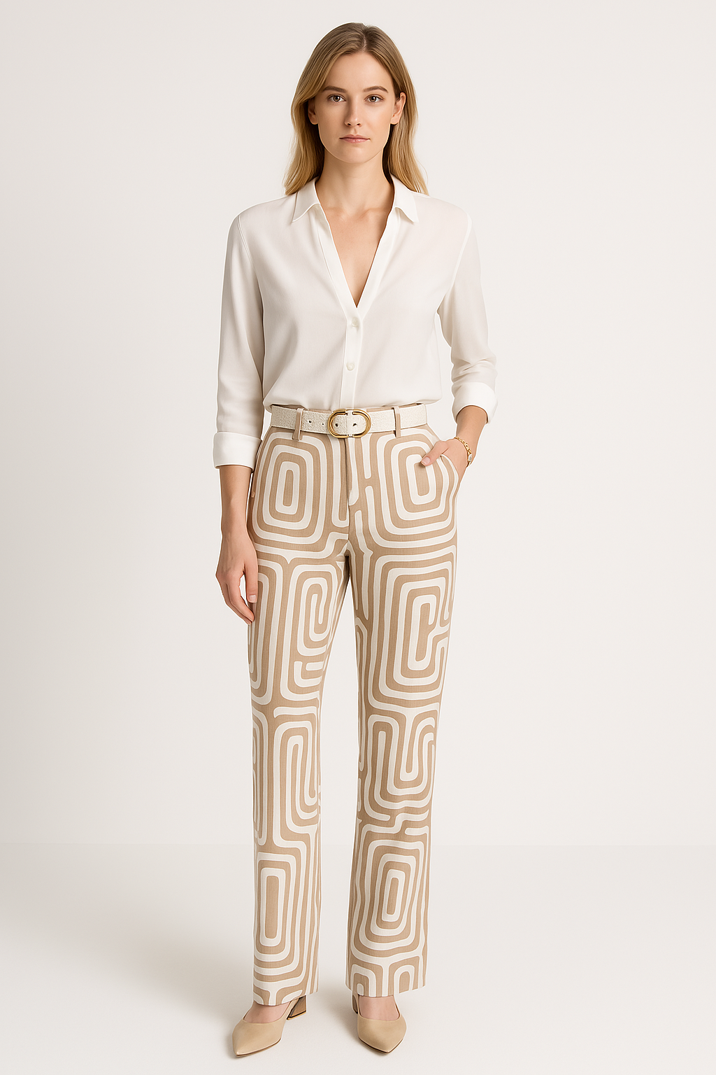 Relaxed Fit Cotton Women's Long Sleeve Shirt - Nocini