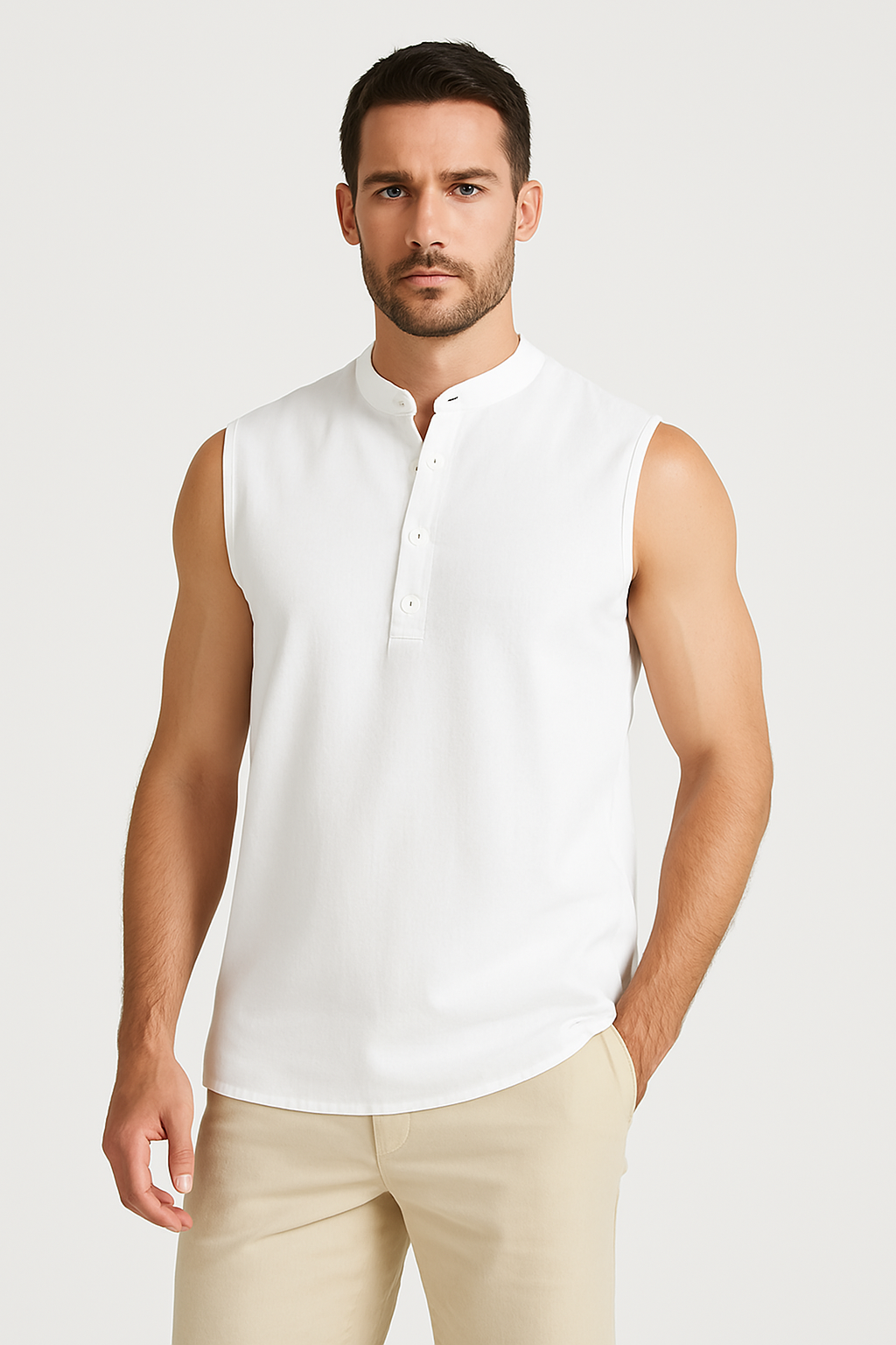 Casual Men's Sleeveless Cotton Vest