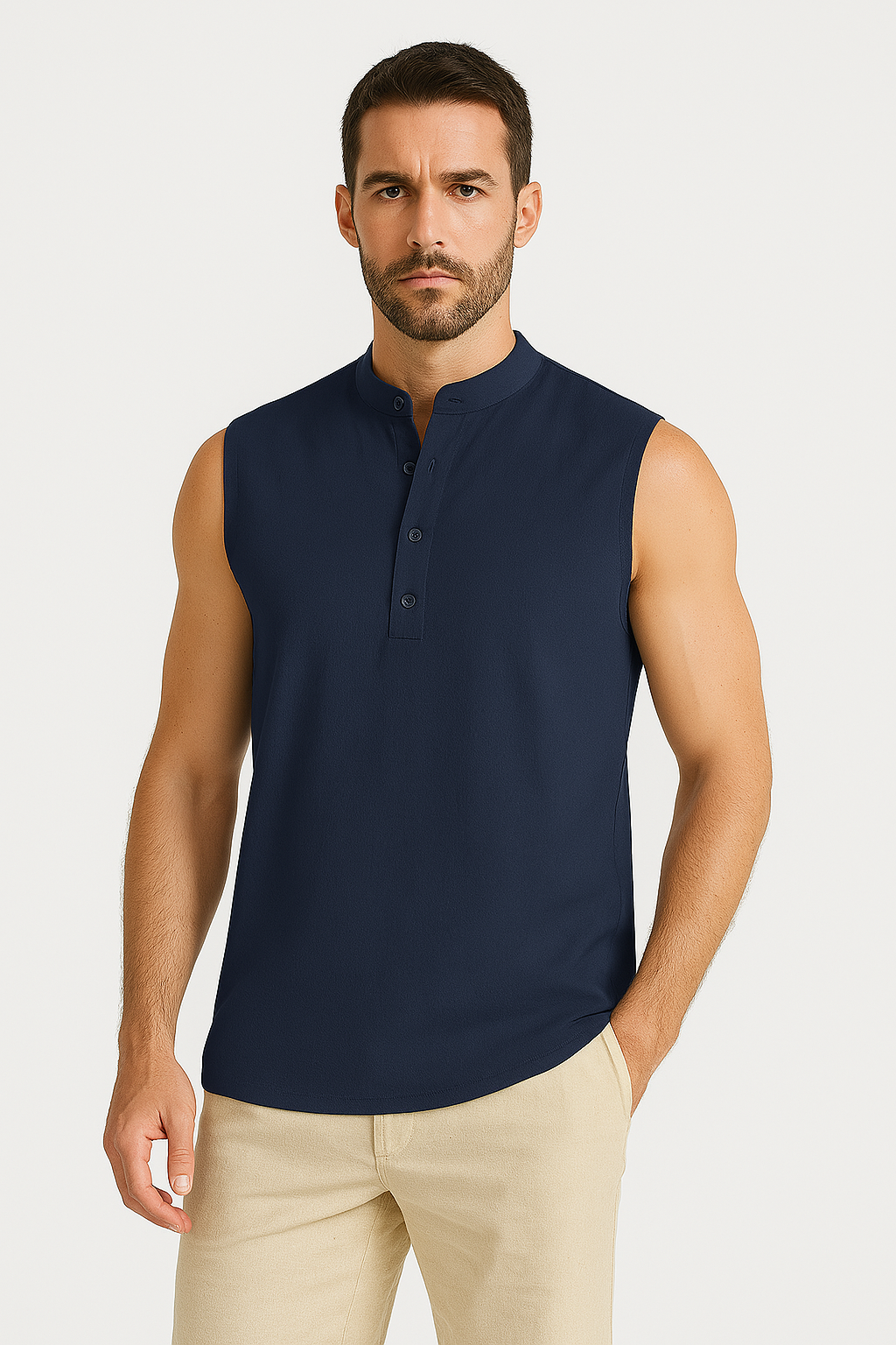 Casual Men's Sleeveless Cotton Vest - Nocini