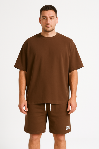 Comfortable Sports Set - Loose Fit - Casual Tee & Shorts