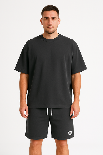 Comfortable Sports Set - Loose Fit - Casual Tee & Shorts