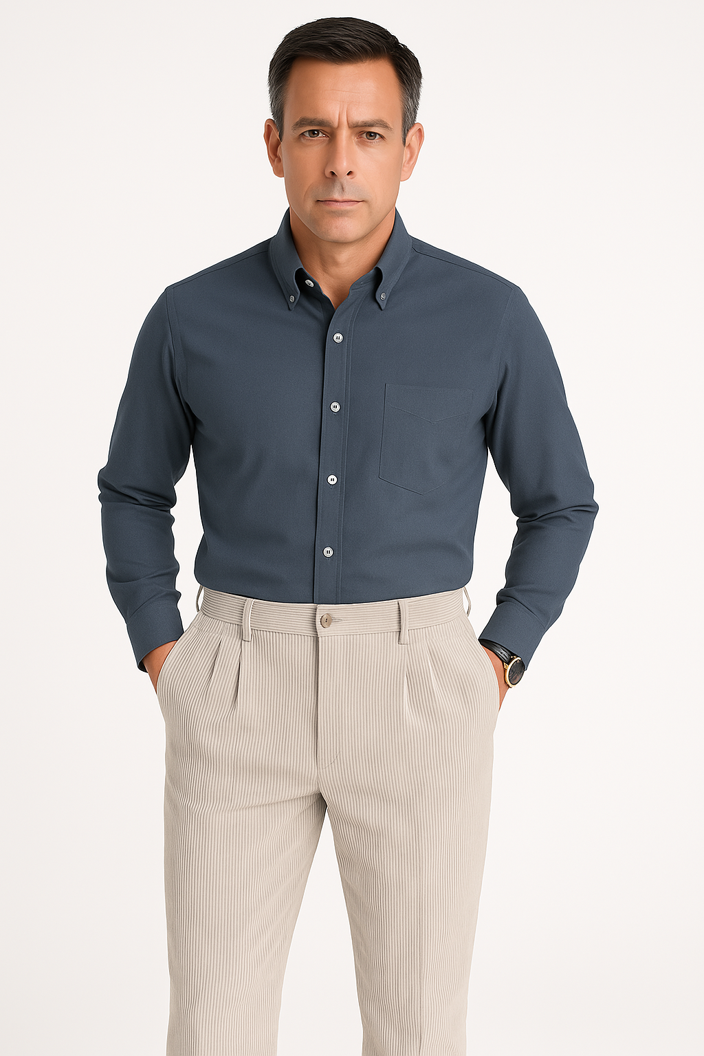 Slim Fit Corduroy Pants for Men