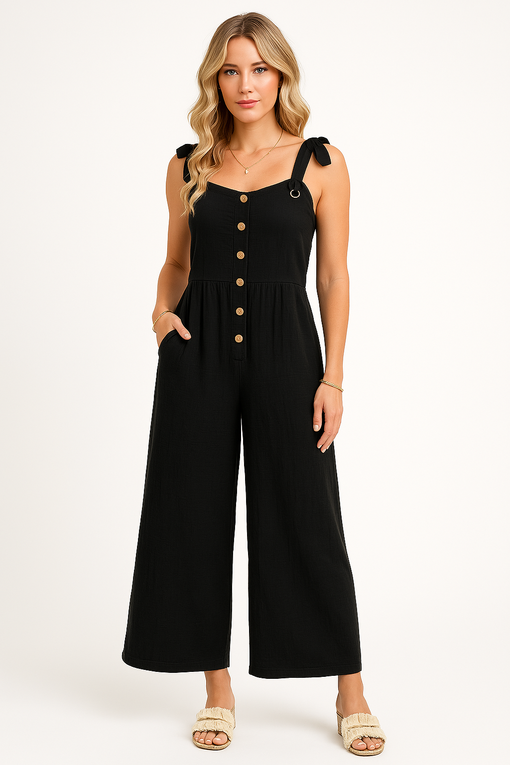 Women's Relaxed Fit Cotton Pants - Nocini
