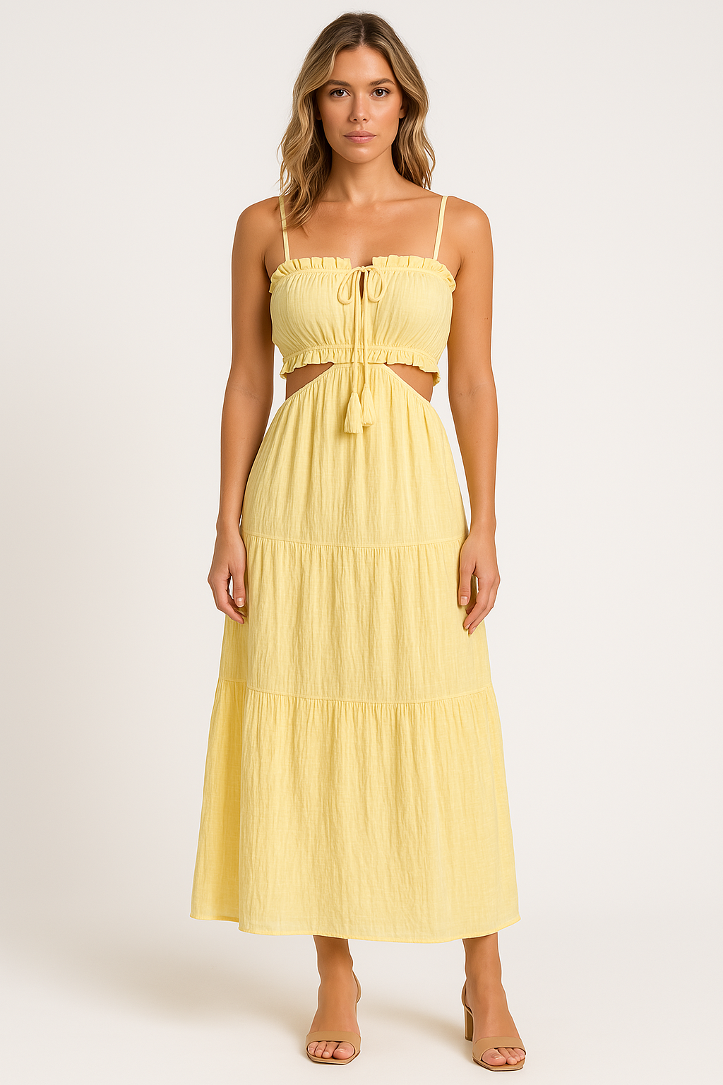 Elegant Mid Length Summer Dress