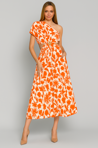 Women's Wide Leg Jumpsuit with Cutout Waist