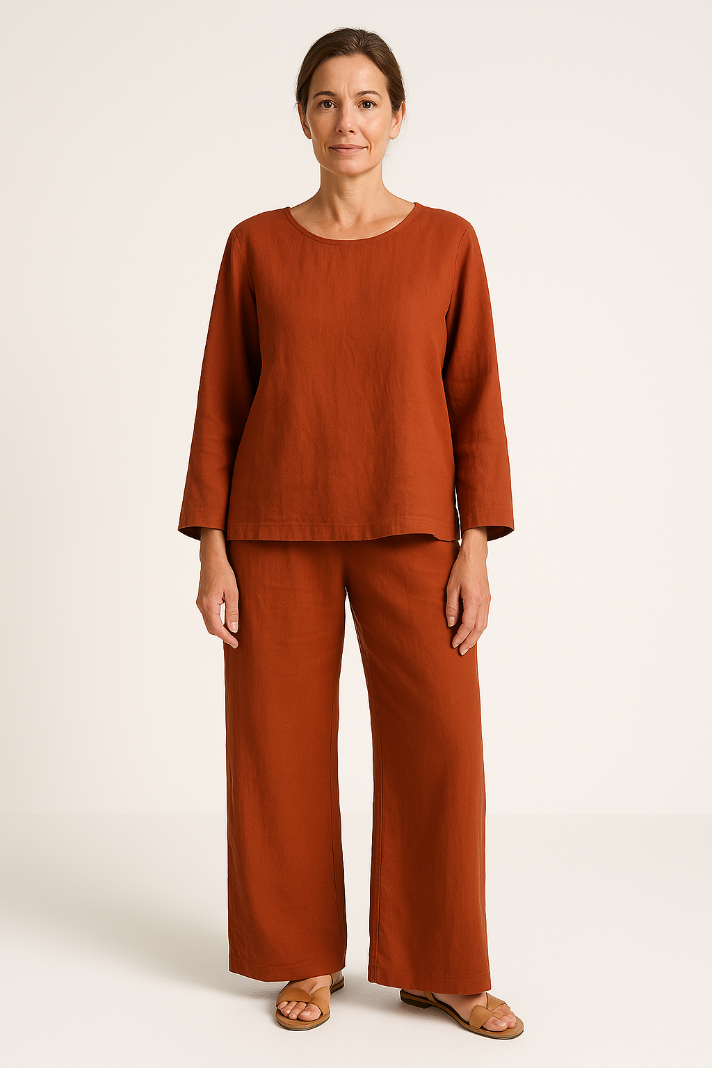 Ladies Casual Linen Lounge Set - Nocini