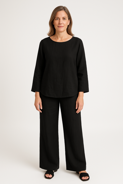 Ladies Casual Linen Lounge Set