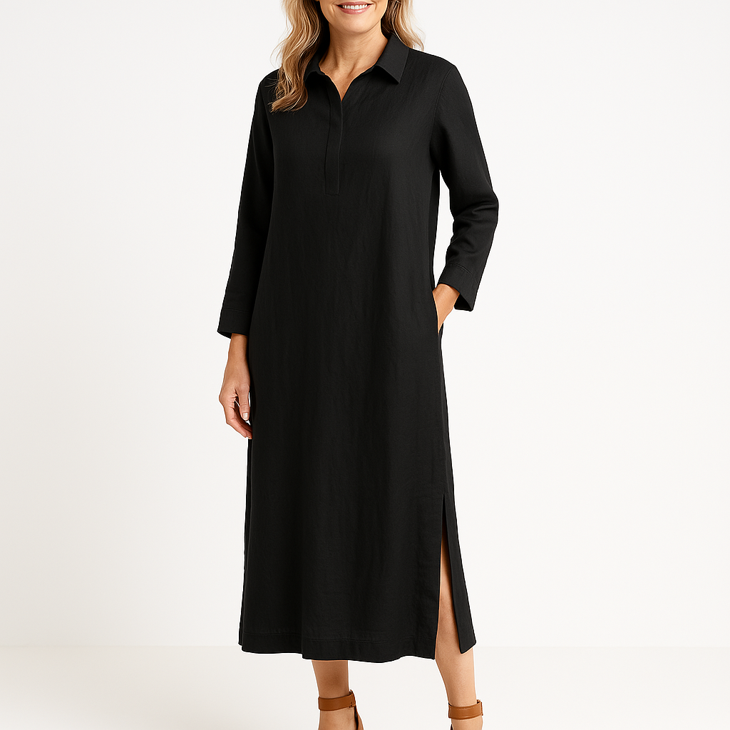 Casual Long Sleeve Midi Dress for Women