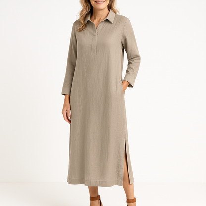 Casual Long Sleeve Midi Dress for Women