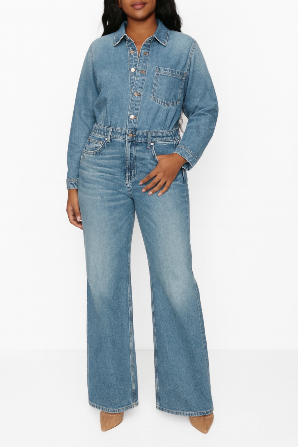 Ladies' Blue Jeans Romper - Olytrend