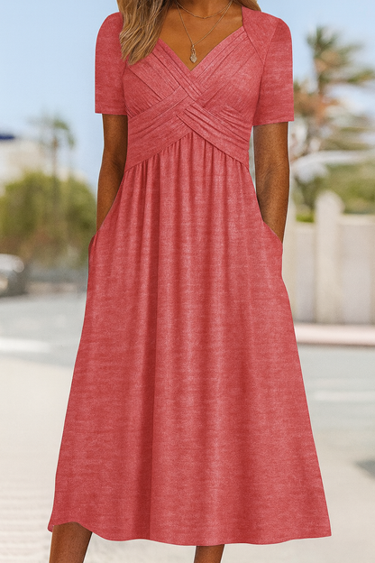 Casual Cap Sleeve Summer Dress