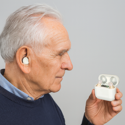 Discreet Rechargeable Behind Ear Hearing Aid - Olytrend