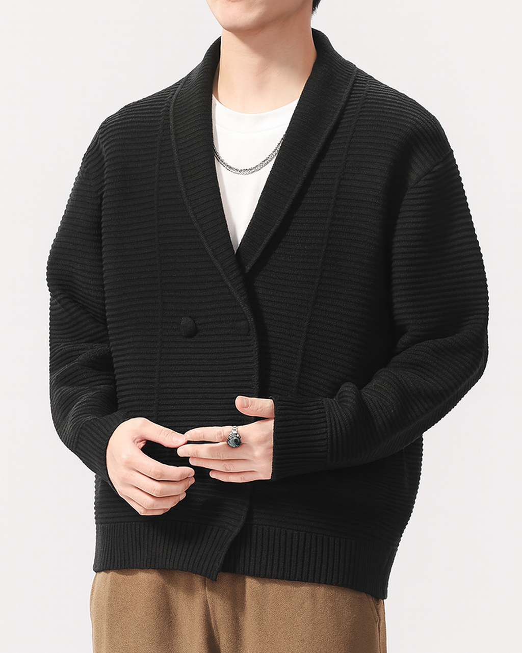 Classic Button Front Knit Cardigan