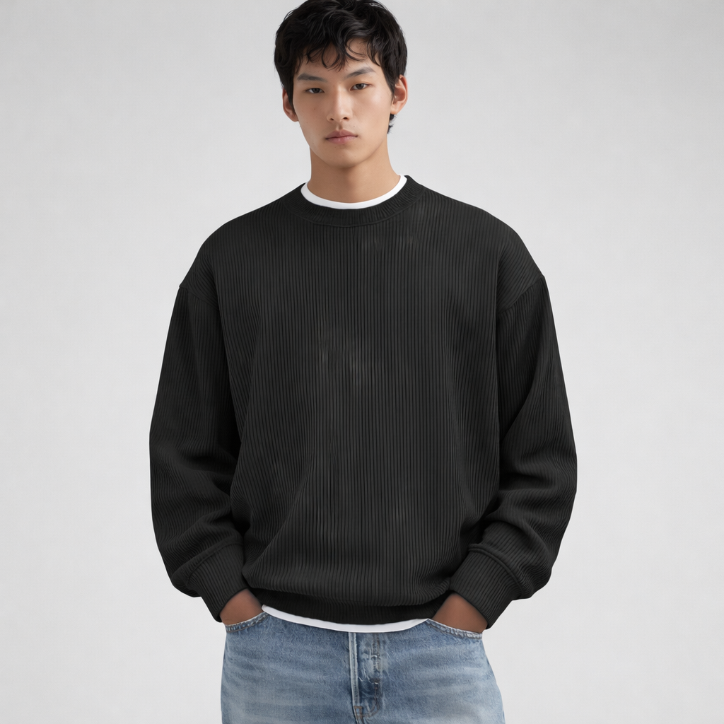 Classic Crew Neck Plain Sweater