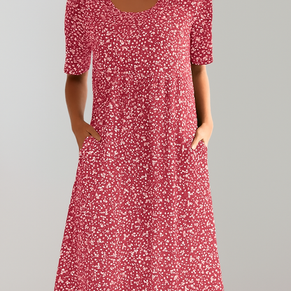 Elegant Mid Length Dress with Side Pockets
