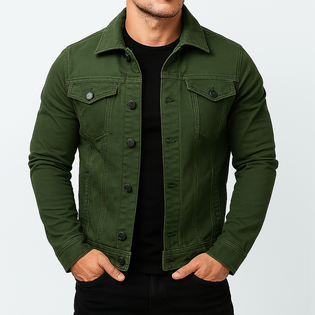 Classic Blue Straight Fit Jeans Jacket - Olytrend
