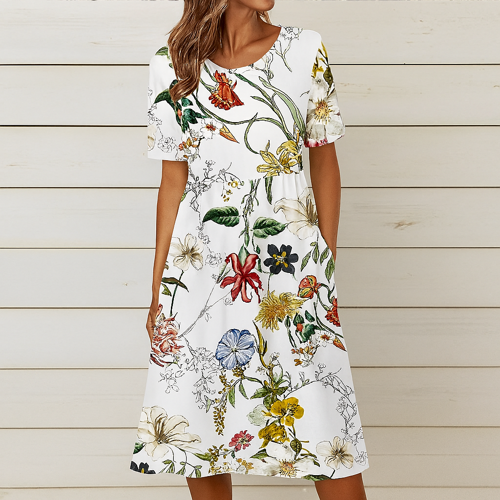 Bright Floral Casual Sundress