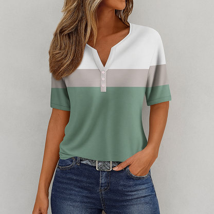 Comfy Breasted Casual Tee Shirt