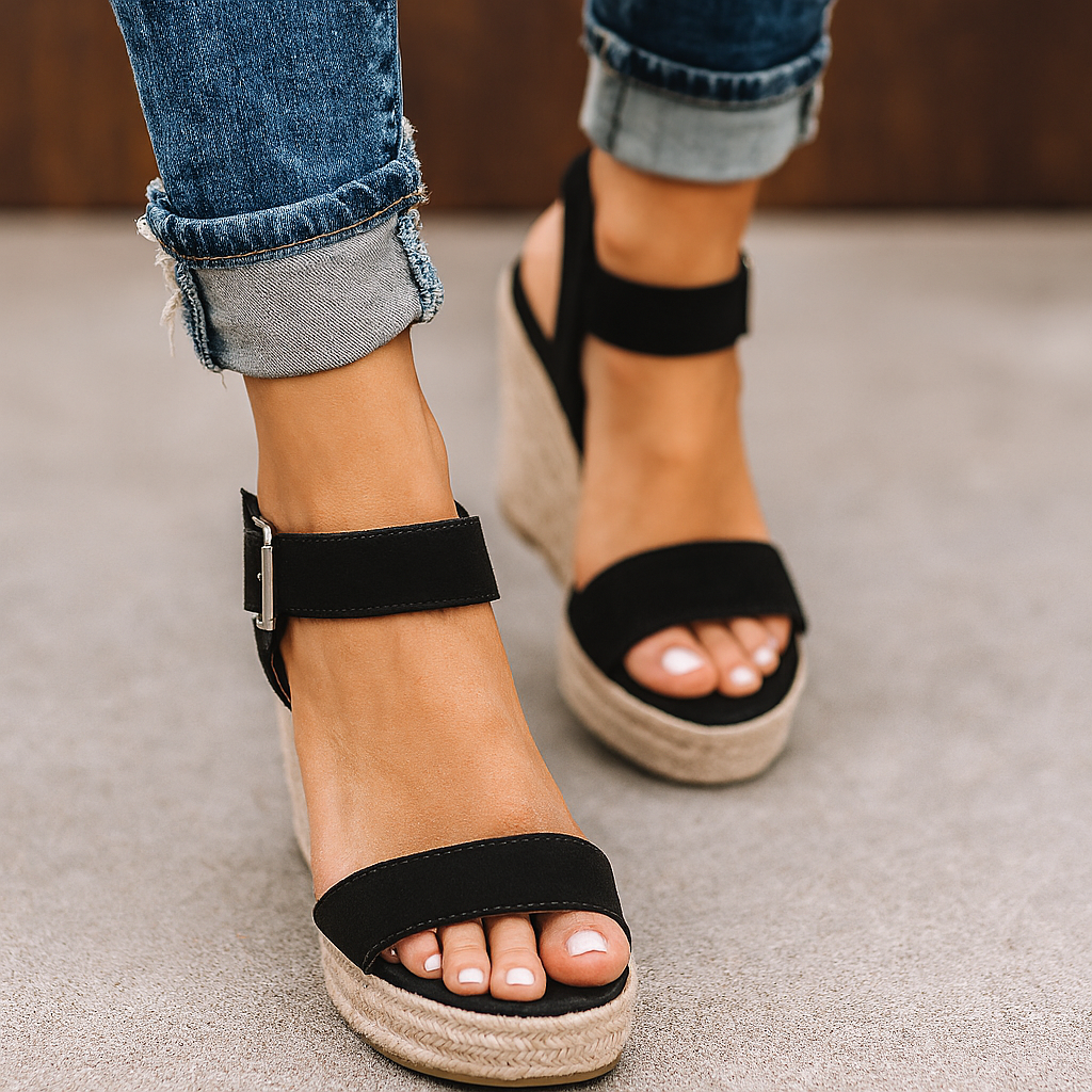 Summer Heel Toe Wedge Sandals - Olytrend