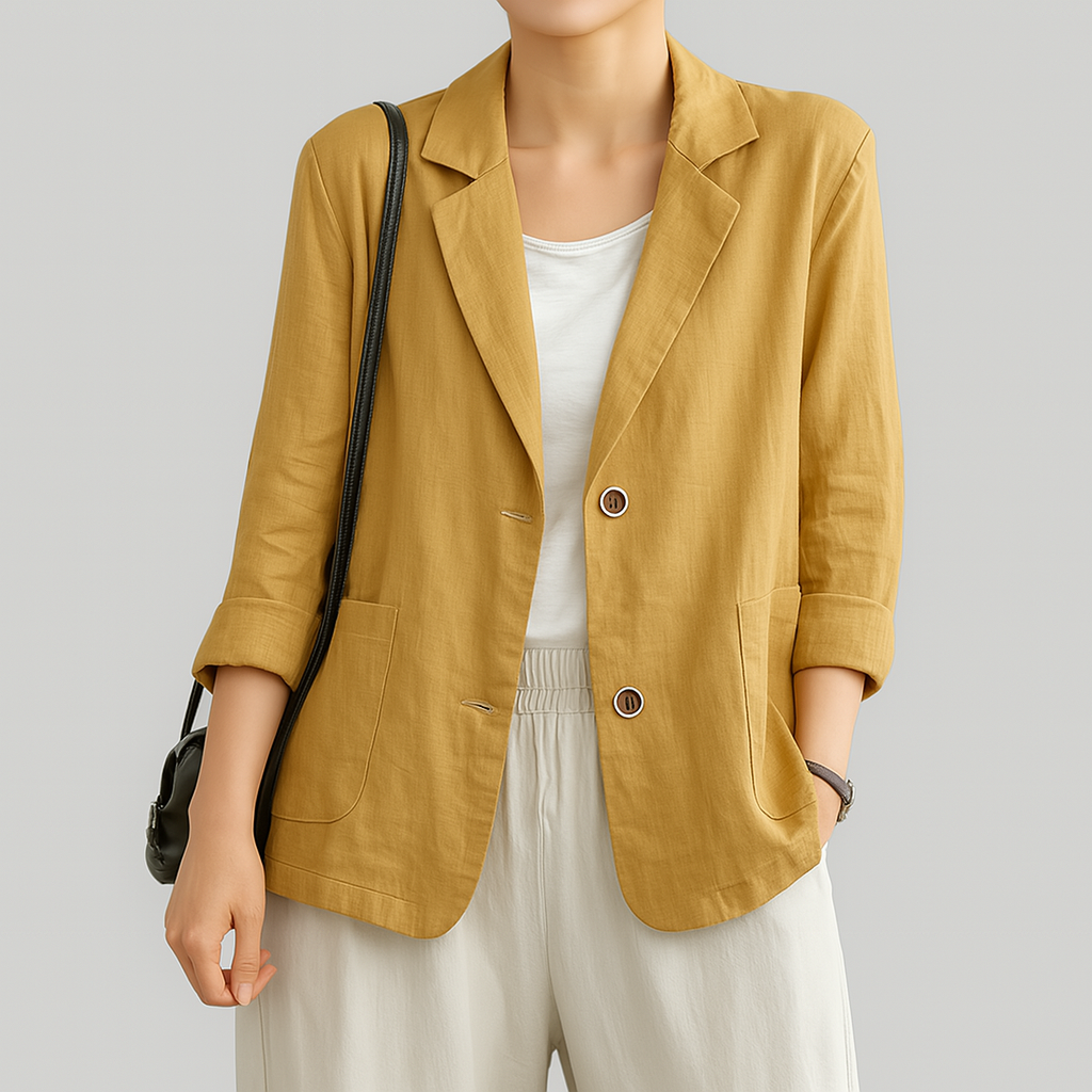 Comfortable Classic Cotton Blazer